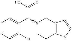 (alphaR)alpha-(2-Chlorophenyl)-6,7-dihydrothieno[3,2-C]pyridine-5(4H)-acetic acid Structure