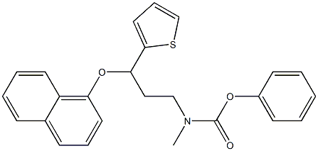 N-Methyl-N-phenyloxycarbonyl-3-(1-napthyloxy)-3-(2-thienyl)propylamine. Structure