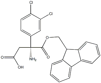 Fmoc-R-3-Amino-3-(3,4-dichloro-phenyl)-propionic acid 구조식 이미지