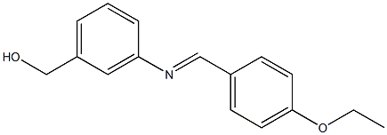 (3-{[(E)-(4-ethoxyphenyl)methylidene]amino}phenyl)methanol 구조식 이미지