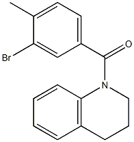 (3-bromo-4-methylphenyl)[3,4-dihydro-1(2H)-quinolinyl]methanone Structure