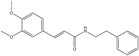(E)-3-(3,4-dimethoxyphenyl)-N-phenethyl-2-propenamide Structure