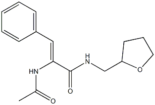 (Z)-2-(acetylamino)-3-phenyl-N-(tetrahydro-2-furanylmethyl)-2-propenamide 구조식 이미지