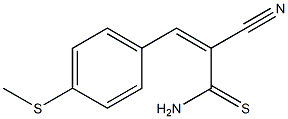 (Z)-2-cyano-3-[4-(methylsulfanyl)phenyl]-2-propenethioamide Structure