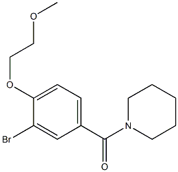 [3-bromo-4-(2-methoxyethoxy)phenyl](1-piperidinyl)methanone 구조식 이미지