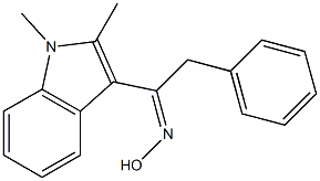 1-(1,2-dimethyl-1H-indol-3-yl)-2-phenyl-1-ethanone oxime Structure