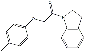 1-(2,3-dihydro-1H-indol-1-yl)-2-(4-methylphenoxy)-1-ethanone Structure