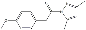 1-(3,5-dimethyl-1H-pyrazol-1-yl)-2-(4-methoxyphenyl)-1-ethanone Structure