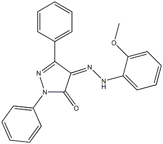 1,3-diphenyl-1H-pyrazole-4,5-dione 4-[N-(2-methoxyphenyl)hydrazone] Structure