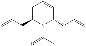 1-[(2S,6S)-2,6-diallyl-3,6-dihydro-1(2H)-pyridinyl]-1-ethanone 구조식 이미지