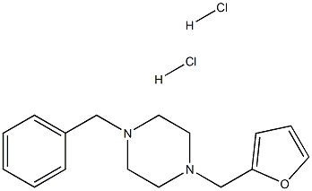 1-benzyl-4-(2-furylmethyl)piperazine dihydrochloride Structure