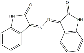 1H-indole-2,3-dione 3-[N-(2-oxo-1,2-dihydro-3H-indol-3-ylidene)hydrazone] 구조식 이미지