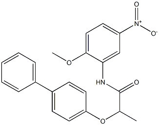 2-([1,1'-biphenyl]-4-yloxy)-N-(2-methoxy-5-nitrophenyl)propanamide Structure