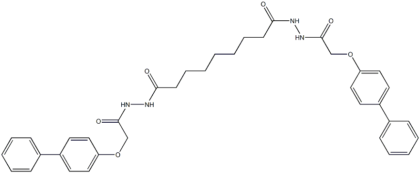 2-([1,1'-biphenyl]-4-yloxy)-N'-(9-{2-[2-([1,1'-biphenyl]-4-yloxy)acetyl]hydrazino}-9-oxononanoyl)acetohydrazide Structure