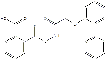 2-({2-[2-([1,1'-biphenyl]-2-yloxy)acetyl]hydrazino}carbonyl)benzoic acid Structure