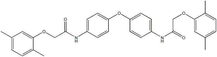 2-(2,5-dimethylphenoxy)-N-[4-(4-{[2-(2,5-dimethylphenoxy)acetyl]amino}phenoxy)phenyl]acetamide 구조식 이미지