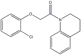 2-(2-chlorophenoxy)-1-[3,4-dihydro-1(2H)-quinolinyl]-1-ethanone 구조식 이미지