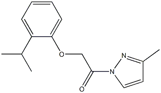 2-(2-isopropylphenoxy)-1-(3-methyl-1H-pyrazol-1-yl)-1-ethanone Structure