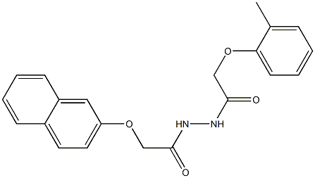 2-(2-methylphenoxy)-N'-[2-(2-naphthyloxy)acetyl]acetohydrazide 구조식 이미지