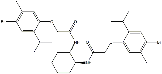 2-(4-bromo-2-isopropyl-5-methylphenoxy)-N-((1S,2S)-2-{[2-(4-bromo-2-isopropyl-5-methylphenoxy)acetyl]amino}cyclohexyl)acetamide Structure