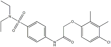 2-(4-chloro-2,3-dimethylphenoxy)-N-{4-[(diethylamino)sulfonyl]phenyl}acetamide 구조식 이미지