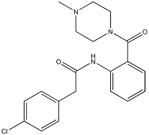 2-(4-chlorophenyl)-N-{2-[(4-methyl-1-piperazinyl)carbonyl]phenyl}acetamide Structure
