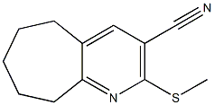 2-(methylsulfanyl)-6,7,8,9-tetrahydro-5H-cyclohepta[b]pyridine-3-carbonitrile 구조식 이미지