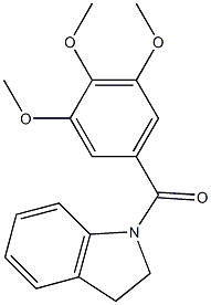 2,3-dihydro-1H-indol-1-yl(3,4,5-trimethoxyphenyl)methanone 구조식 이미지