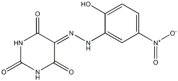 2,4,5,6(1H,3H)-pyrimidinetetrone 5-[N-(2-hydroxy-5-nitrophenyl)hydrazone] 구조식 이미지