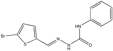 2-[(E)-(5-bromo-2-thienyl)methylidene]-N-phenyl-1-hydrazinecarboxamide Structure