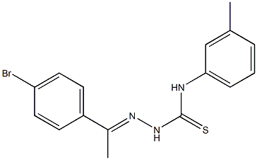 2-[(E)-1-(4-bromophenyl)ethylidene]-N-(3-methylphenyl)-1-hydrazinecarbothioamide 구조식 이미지