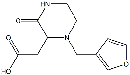 2-[1-(3-furylmethyl)-3-oxo-2-piperazinyl]acetic acid 구조식 이미지