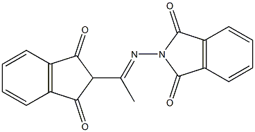 2-{[(E)-1-(1,3-dioxo-2,3-dihydro-1H-inden-2-yl)ethylidene]amino}-1H-isoindole-1,3(2H)-dione 구조식 이미지