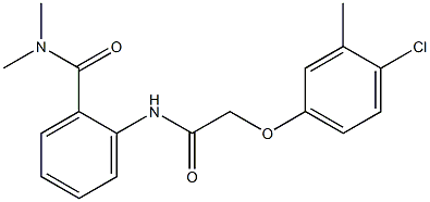 2-{[2-(4-chloro-3-methylphenoxy)acetyl]amino}-N,N-dimethylbenzamide 구조식 이미지