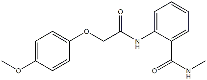 2-{[2-(4-methoxyphenoxy)acetyl]amino}-N-methylbenzamide Structure