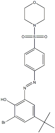 2-bromo-4-(tert-butyl)-6-{(E)-2-[4-(4-morpholinylsulfonyl)phenyl]diazenyl}phenol Structure