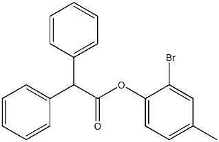 2-bromo-4-methylphenyl 2,2-diphenylacetate Structure