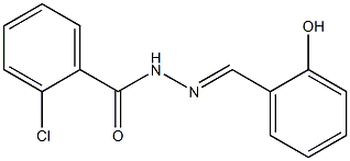 2-chloro-N'-[(E)-(2-hydroxyphenyl)methylidene]benzohydrazide 구조식 이미지