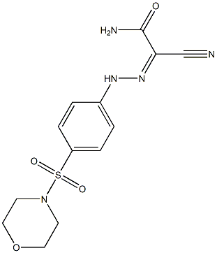 2-cyano-2-{(Z)-2-[4-(4-morpholinylsulfonyl)phenyl]hydrazono}acetamide Structure