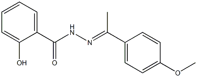 2-hydroxy-N'-[(E)-1-(4-methoxyphenyl)ethylidene]benzohydrazide 구조식 이미지
