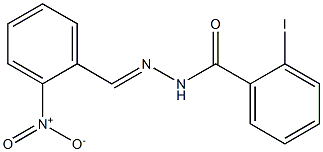 2-iodo-N'-[(E)-(2-nitrophenyl)methylidene]benzohydrazide 구조식 이미지