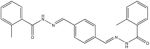 2-methyl-N'-[(E)-(4-{[(E)-2-(2-methylbenzoyl)hydrazono]methyl}phenyl)methylidene]benzohydrazide 구조식 이미지