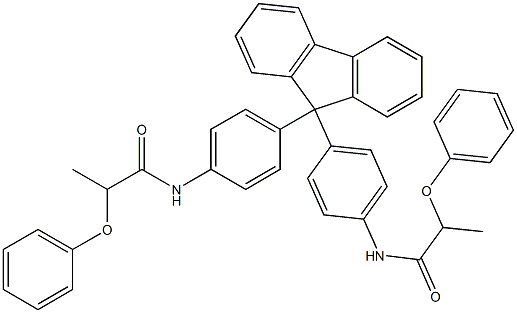 2-phenoxy-N-[4-(9-{4-[(2-phenoxypropanoyl)amino]phenyl}-9H-fluoren-9-yl)phenyl]propanamide 구조식 이미지