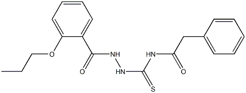 2-phenyl-N-{[2-(2-propoxybenzoyl)hydrazino]carbothioyl}acetamide Structure