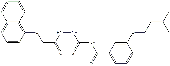 3-(isopentyloxy)-N-({2-[2-(1-naphthyloxy)acetyl]hydrazino}carbothioyl)benzamide Structure