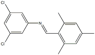 N-(3,5-dichlorophenyl)-N-[(E)-mesitylmethylidene]amine 구조식 이미지