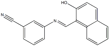 3-{[(E)-(2-hydroxy-1-naphthyl)methylidene]amino}benzonitrile Structure