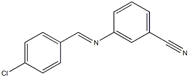 3-{[(E)-(4-chlorophenyl)methylidene]amino}benzonitrile Structure