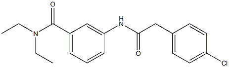 3-{[2-(4-chlorophenyl)acetyl]amino}-N,N-diethylbenzamide Structure