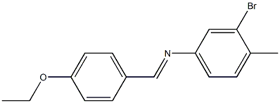 N-(3-bromo-4-methylphenyl)-N-[(E)-(4-ethoxyphenyl)methylidene]amine Structure